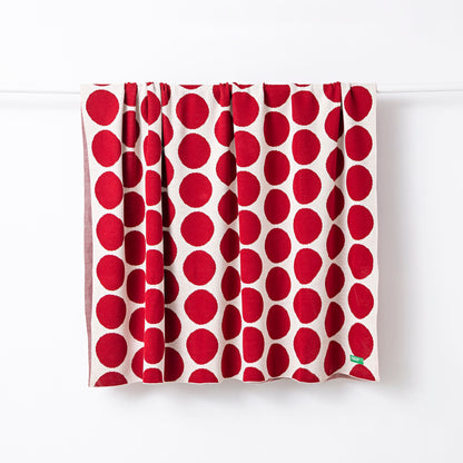 Manta 140x190cm 100% Acrilico 1000gr Topos Rojos Benetton_2