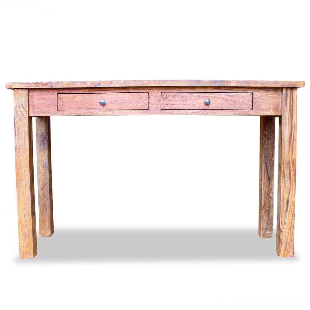 Mesa Consola De Madera Maciza De Caoba 123x42x75 Cm_1