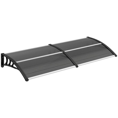 Outsunny Marquesina Exterior Para Puertas Y Ventanas 196x75 Cm Negro_0