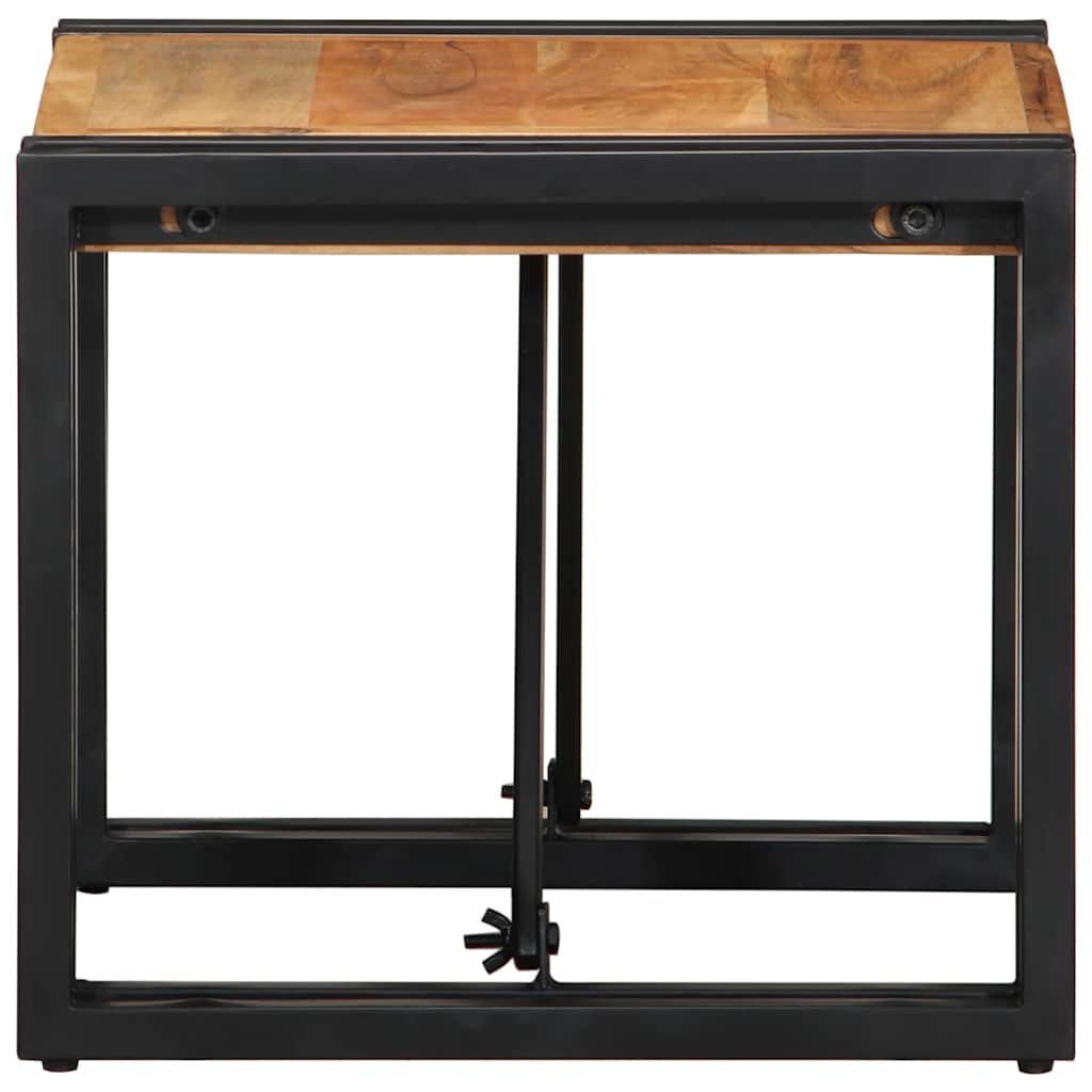 Mesa De Centro 40x40x35 Cm De Madera Maciza De Acacia_1