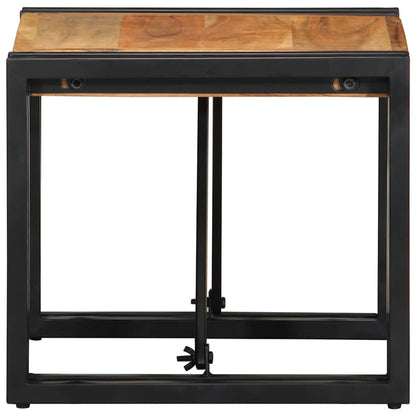 Mesa De Centro 40x40x35 Cm De Madera Maciza De Acacia_1