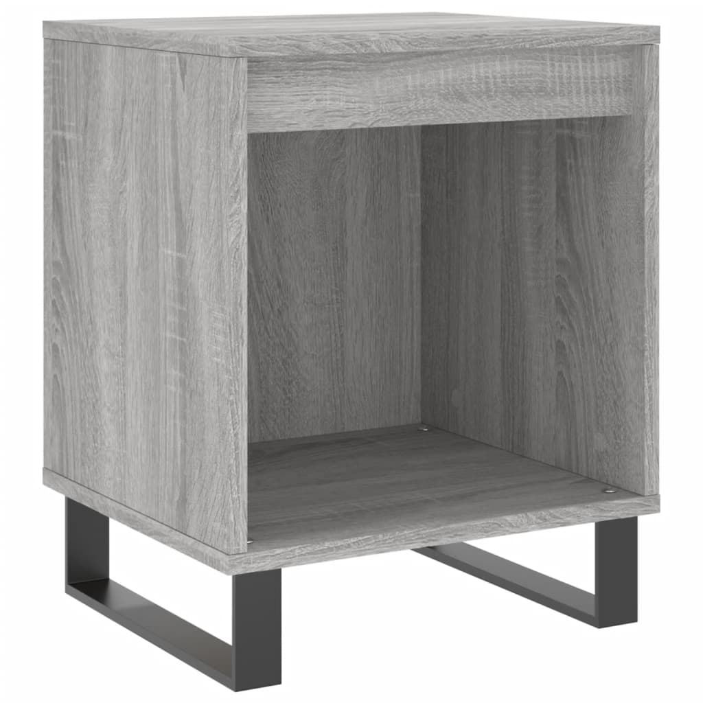 Mesita De Noche Madera De Ingeniería Gris Sonoma 40x35x50 Cm_0