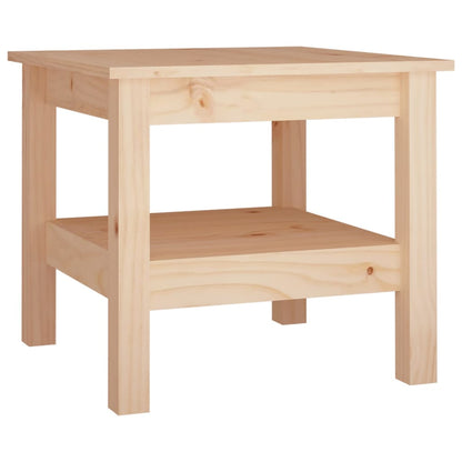 Mesa De Centro De Madera Maciza De Pino 45x45x40 Cm_0