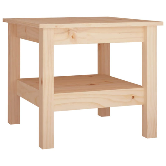 Mesa De Centro De Madera Maciza De Pino 45x45x40 Cm_0