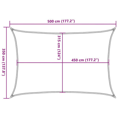 Vidaxl Toldo De Vela Hdpe Marrón 160 G/m² 3,5x5 M_2