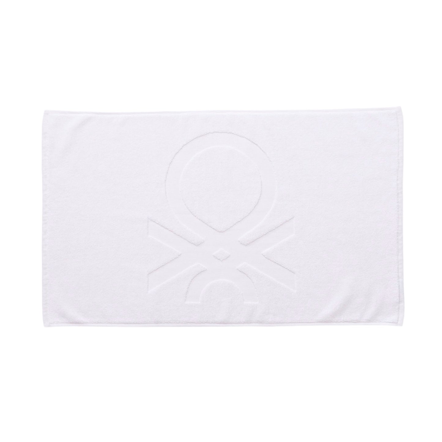Alfombra De Baño 50x80cm 1000gsm 100% Algodon C/ Logo Bordado Blanco Core Benetton