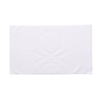 Alfombra De Baño 50x80cm 1000gsm 100% Algodon C/ Logo Bordado Blanco Core Benetton