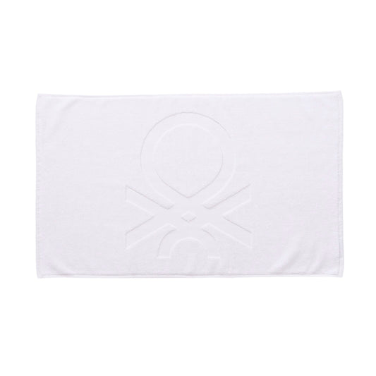 Alfombra De Baño 50x80cm 1000gsm 100% Algodon C/ Logo Bordado Blanco Core Benetton
