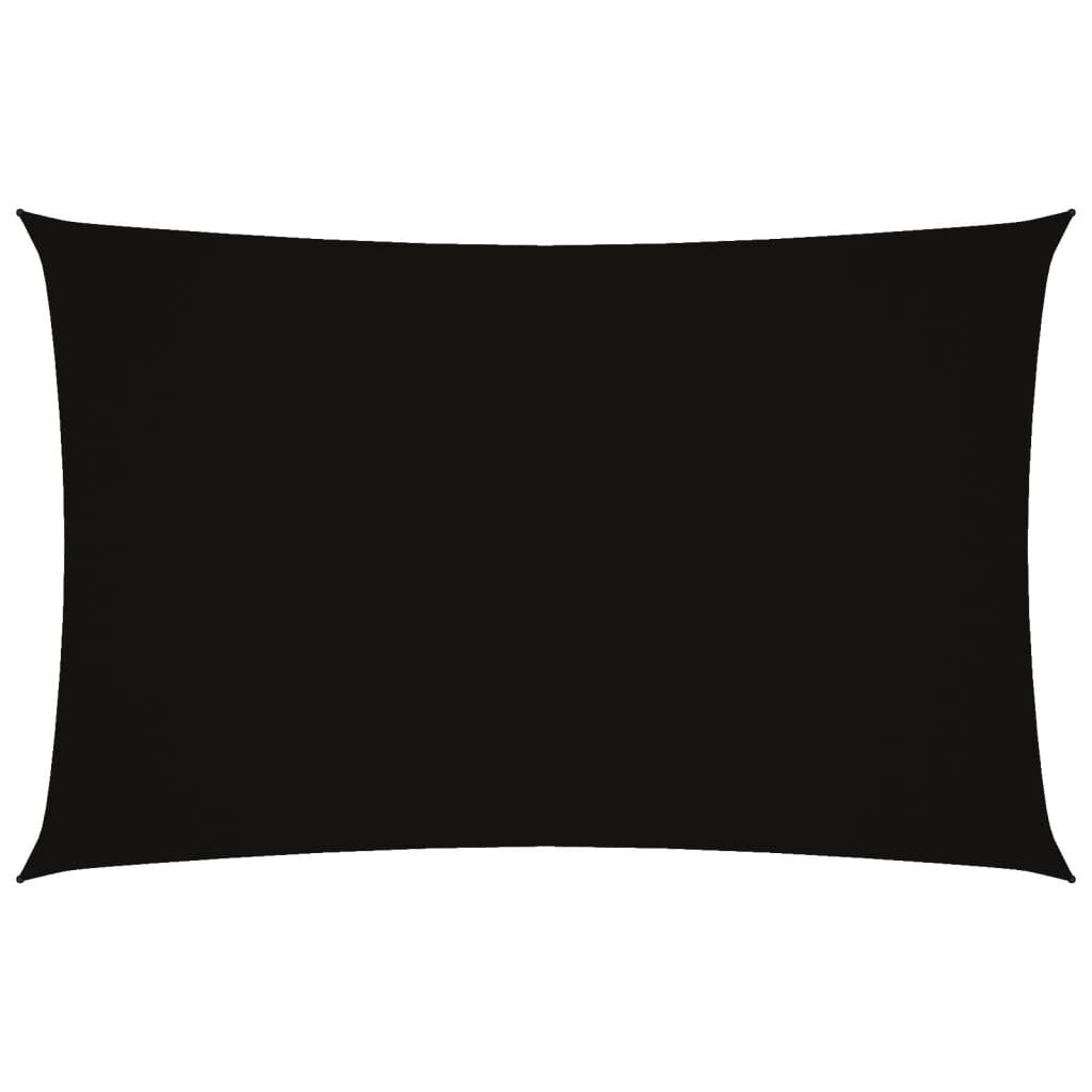 Vidaxl Toldo De Vela Rectangular Tela Oxford Negro 2x5 M_0