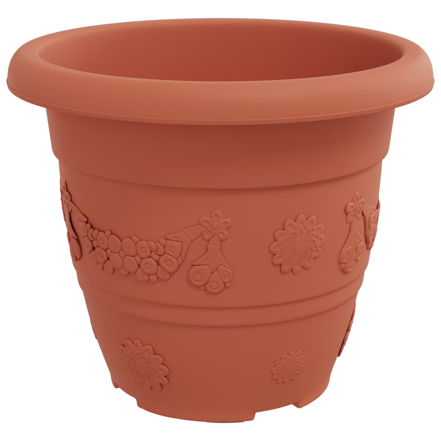 Macetas 6 Pcs Rojo Ladrillo Ø 26 X 21.5 Cm Plástico_5
