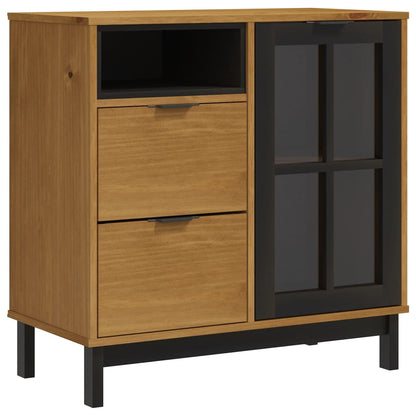 Aparador Con Puerta De Vidrio Flam Madera De Pino 80x40x80 Cm / Vetonek_0
