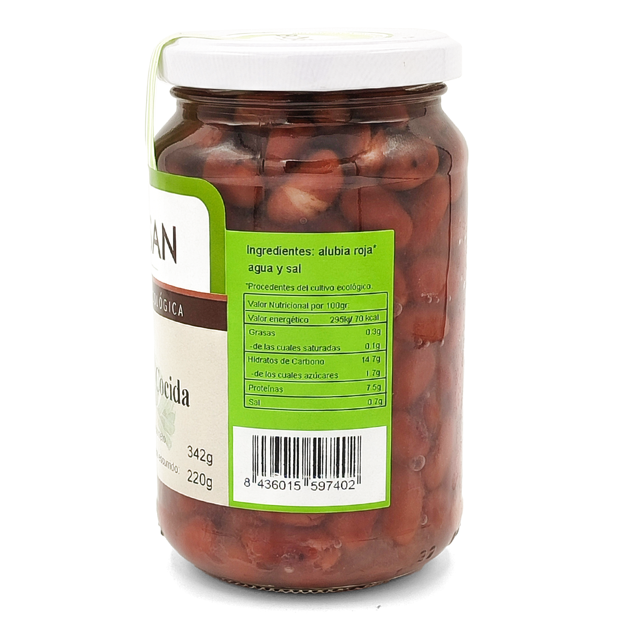 Alubias Rojas Cocidas Ecológicas 220gr_2