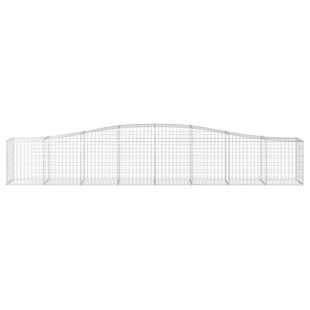 Cestas De Gaviones 15 Uds Forma De Arco Hierro 400x50x60/80 Cm_3