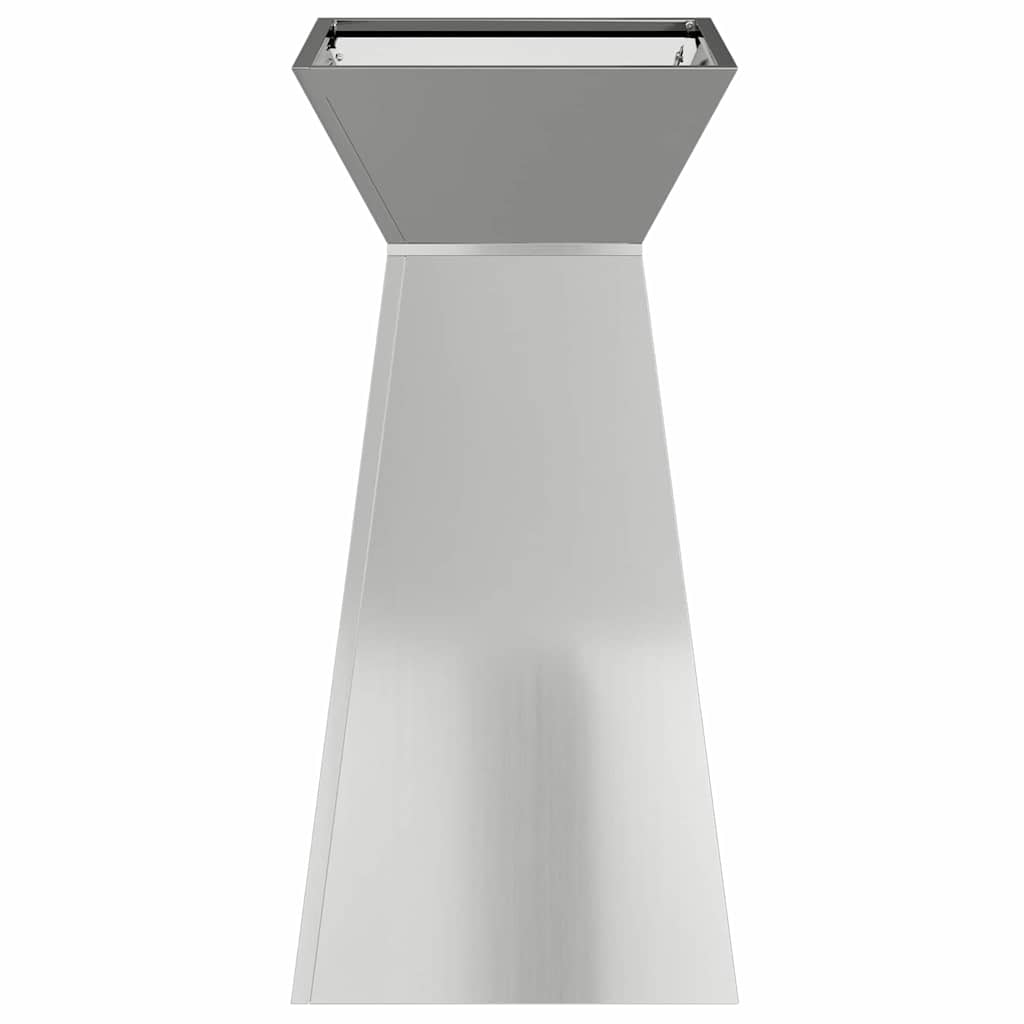 Maceta Pilar 2 Uds. Plateado 35 X 35 X 73 Cm Acero Galvanizado_5