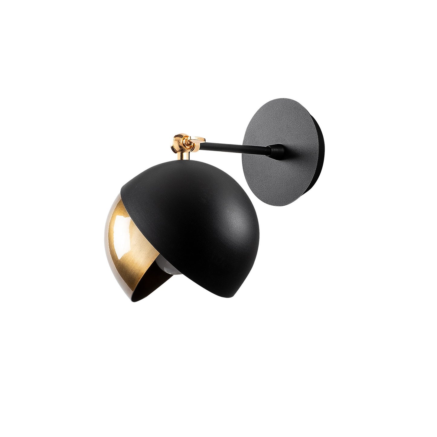 Aplique De Pared, Metal , Negro oro, 20x26x25, Casquillo E 27 Max 40 W_2