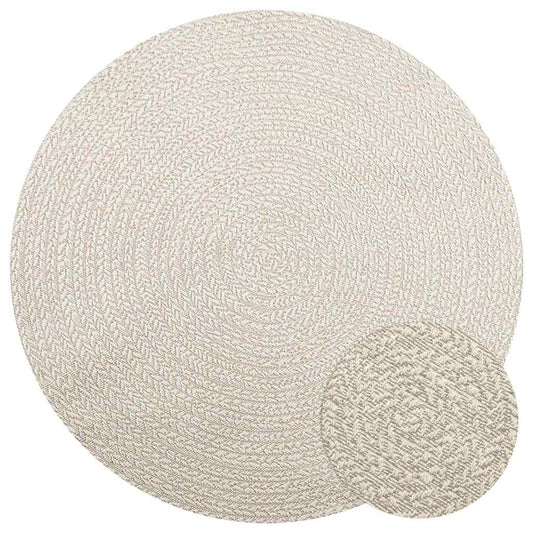 Vidaxl Alfombra Zizur Aspecto Yute Interior/exterior Crema Ø 160 Cm_0