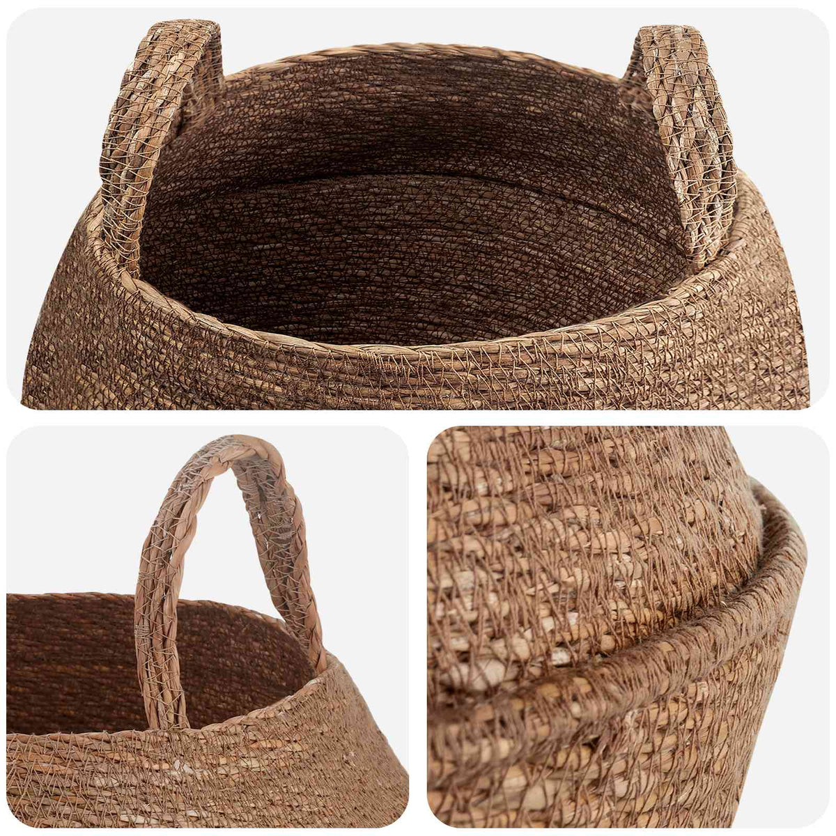 Maceta Con Asas 2 Uds. Natural Ø 45 X 36 Cm 100% Hierba Marina_3