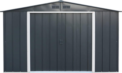 Duramax - Caseta Cobertizo Jardín - Eco Gandia 10x8 - Metal - Gris Antracita_5