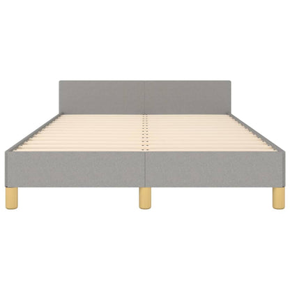 Estructura De Cama Con Cabecero De Tela Gris Claro 120x200 Cm / Vetonek_0