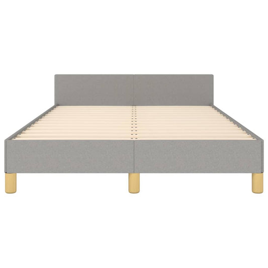 Estructura De Cama Con Cabecero De Tela Gris Claro 120x200 Cm / Vetonek_0