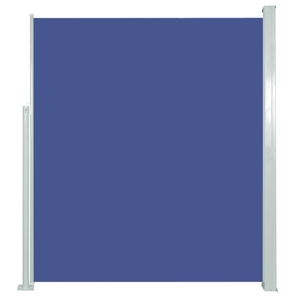 Vidaxl Toldo Lateral Retráctil De Jardín Azul 100x500 Cm_0