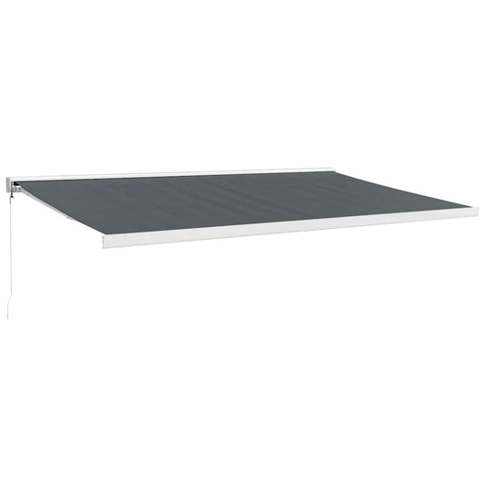 Toldo Retráctil Aluminio Y Tela Gris Antracita 5x3 M_0