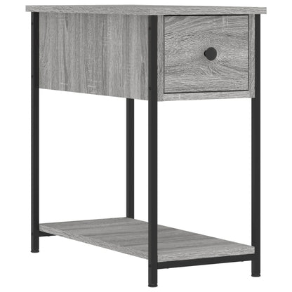 Mesita De Noche Madera De Ingeniería Gris Sonoma 30x60x60 Cm_0