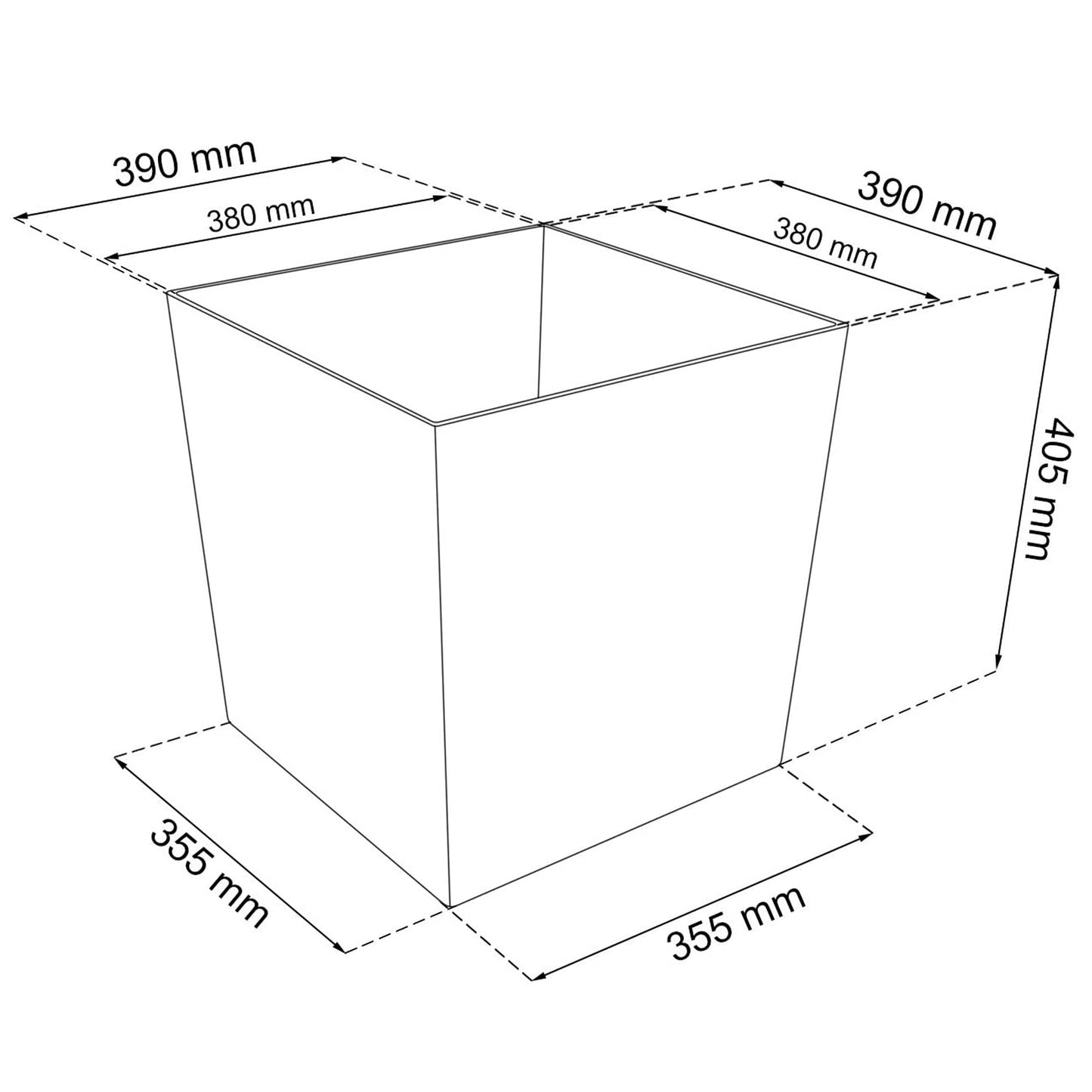 Maceta Rato 64 Litros Con Cubilete Para Plantar En Color Blanco 40 X 40 X 40,8 Cm._1