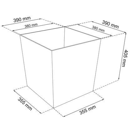 Maceta Rato 64 Litros Con Cubilete Para Plantar En Color Blanco 40 X 40 X 40,8 Cm._1
