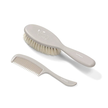 Babyono Set Cepillo Y Peine Con Cerdas Naturales Extra Suaves | Peina Sin Tirones Y Cuida Su Cabecita Desde El Primer_0