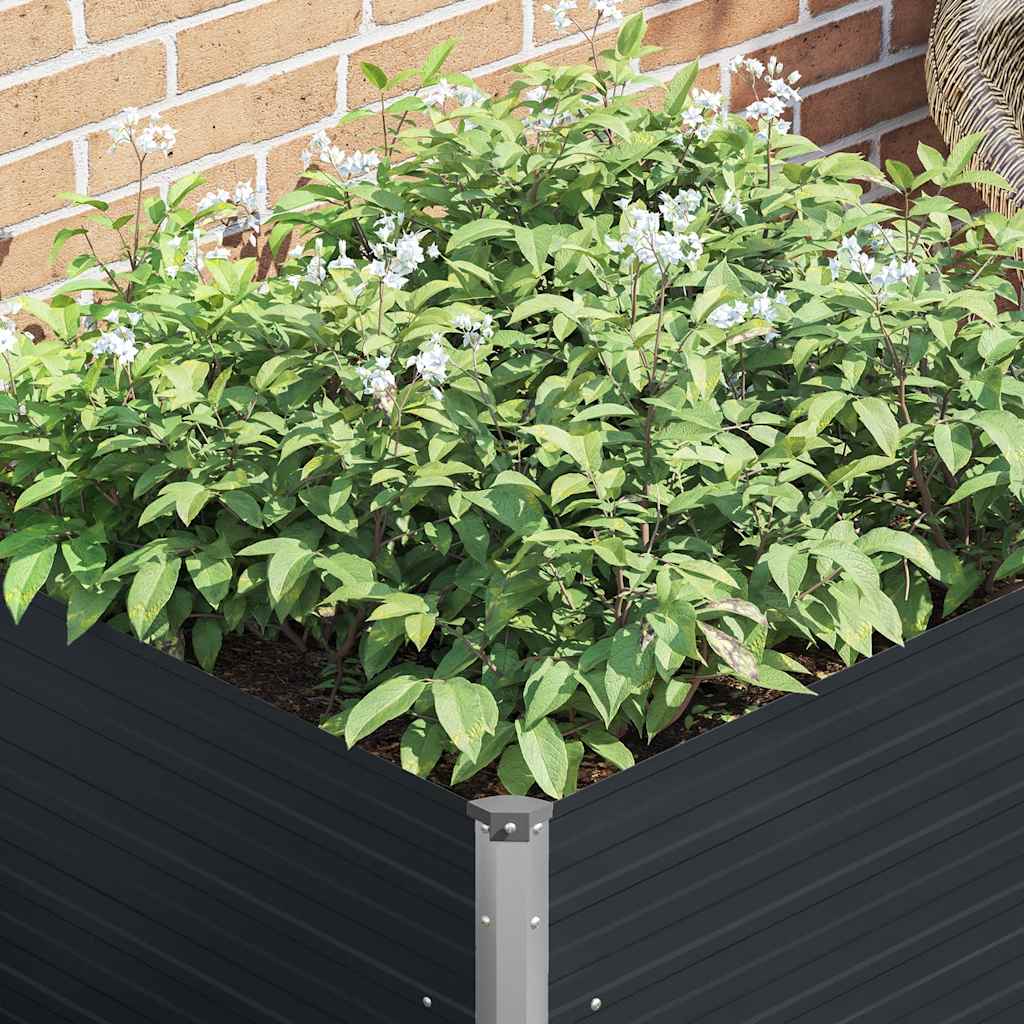 Jardinera Elevada Acero Galvanizado Gris Antracita 100x100x77cm_3