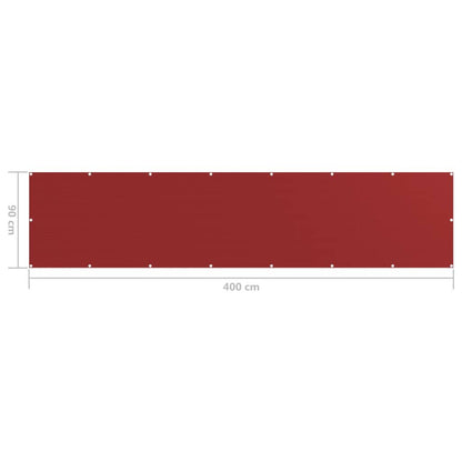 Vidaxl Toldo Para Balcón Hdpe Rojo 90x400 Cm_2