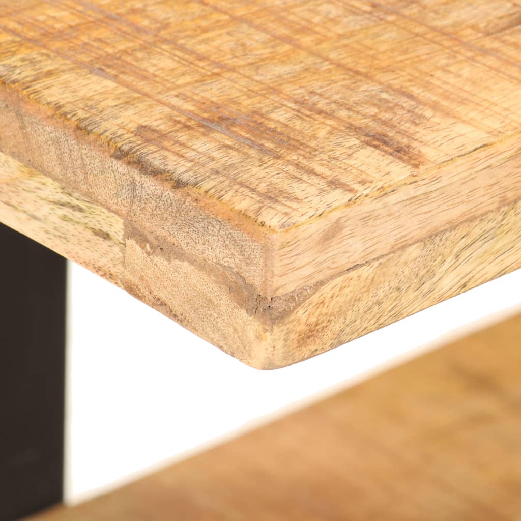 Mesita De Noche De Madera De Mango Rugosa 50x40x40 Cm_3