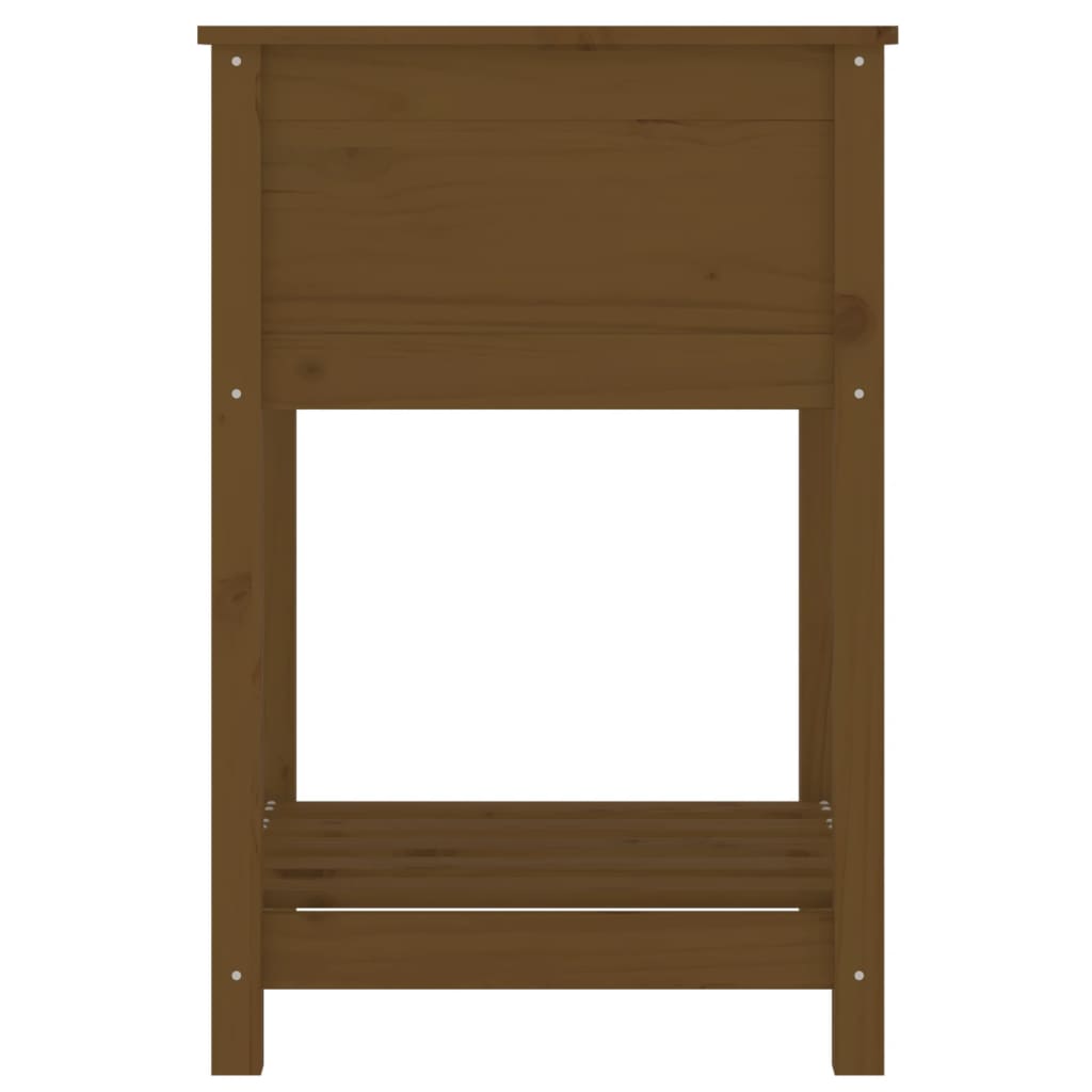 Jardinera De Madera Maciza De Pino Marrón 54x54x81 Cm_5