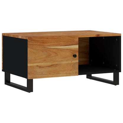 Mesa De Centro Madera Maciza Acacia Y Contrachapada 80x50x40 Cm_3