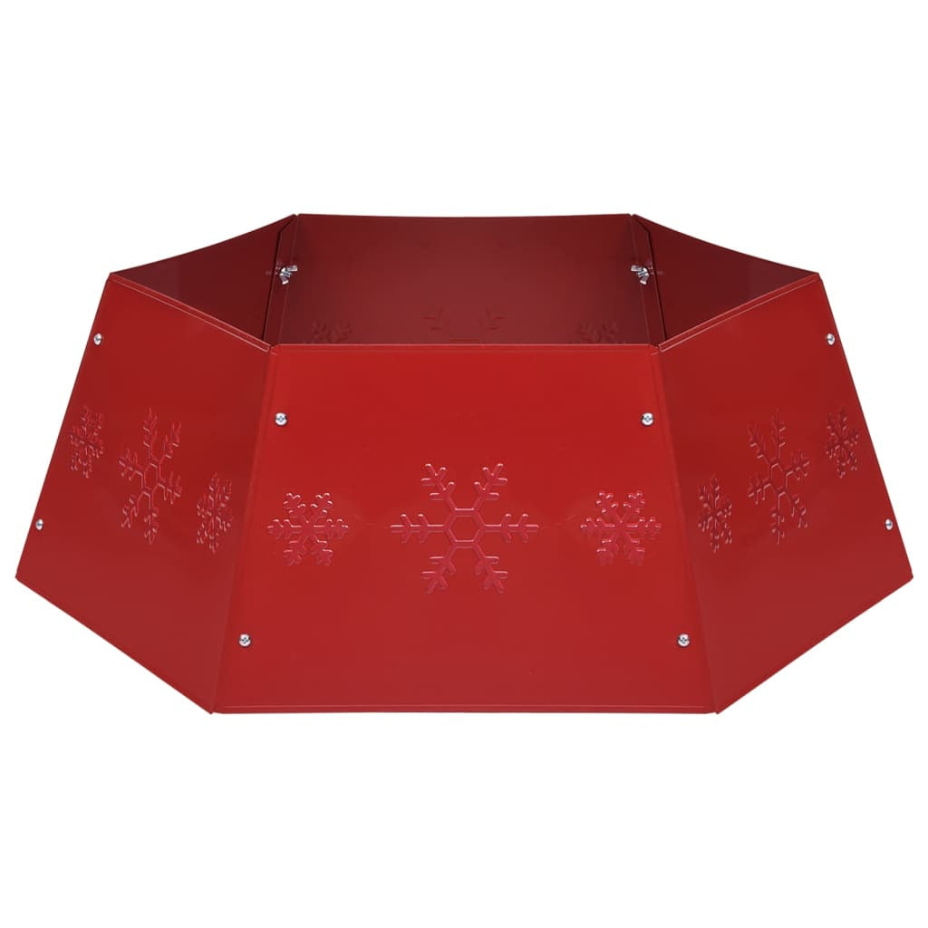 Vidaxl Falda Del Árbol De Navidad Roja Ø68x25 Cm_0