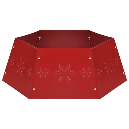 Vidaxl Falda Del Árbol De Navidad Roja Ø68x25 Cm_0