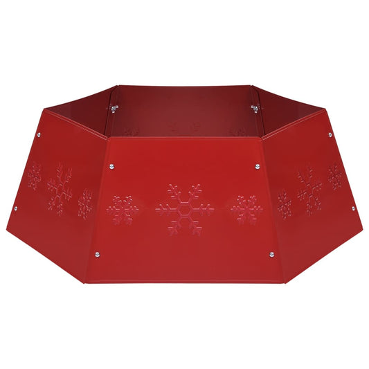 Vidaxl Falda Del Árbol De Navidad Roja Ø68x25 Cm_0