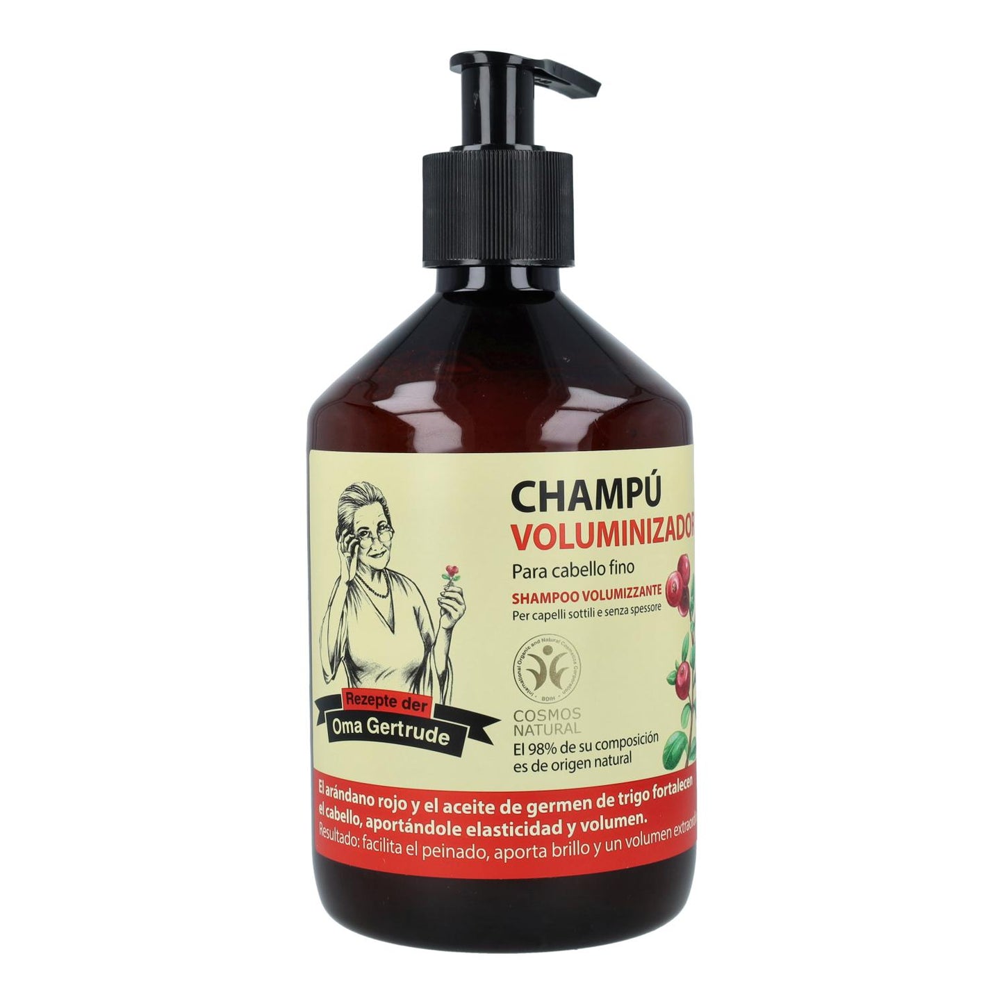 Pack 2x Champú Volumen Cabellos Delicados Oma Gertrude 500 ml