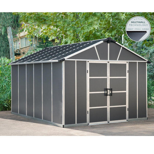 Caseta de jardín Yukon 395x332x252 cm con suelo Canopia by Palram