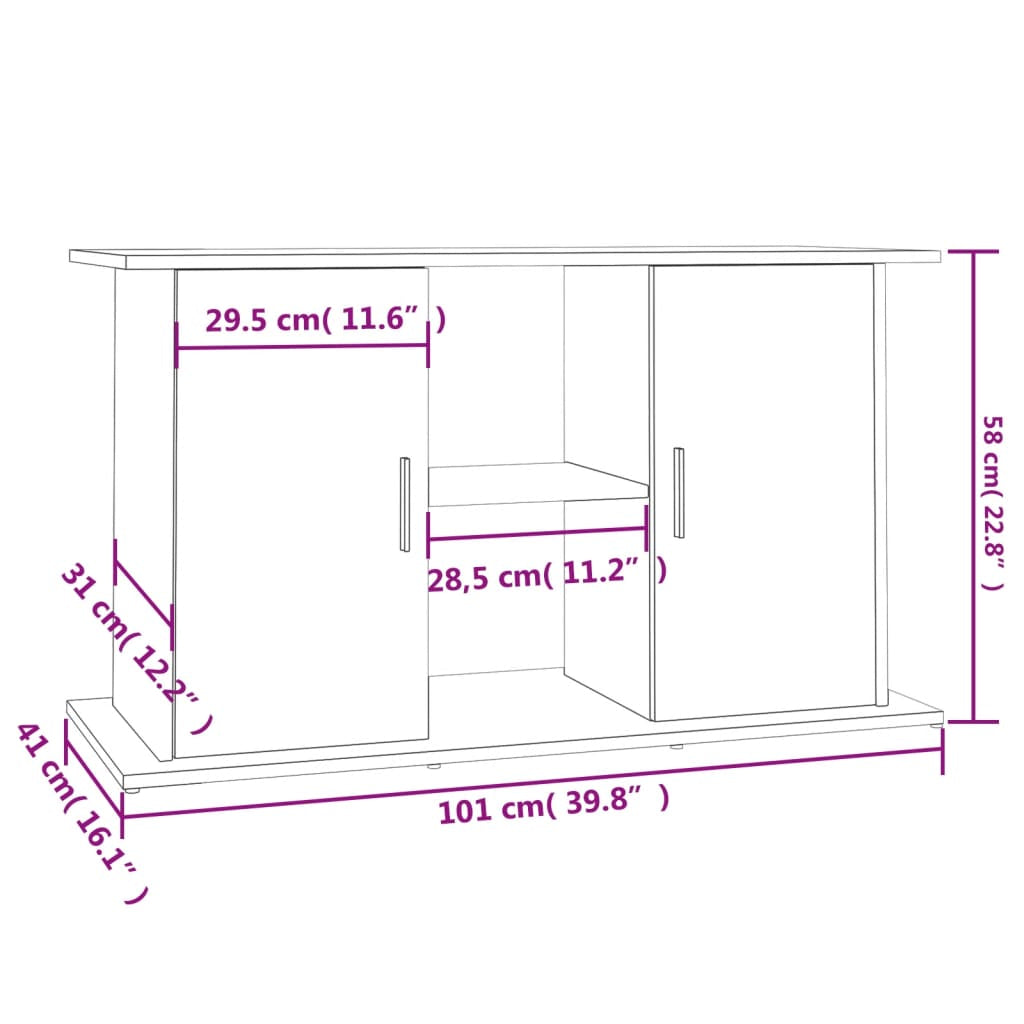 Vidaxl Soporte De Acuario Madera Ingeniería Roble Ahumado 101x41x58 Cm_2