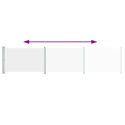 Vidaxl Toldo Lateral Retráctil Para Patio Crema 140x600 Cm_3
