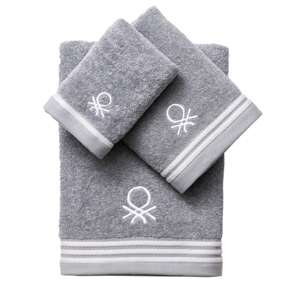 Set 3pc Toalla De Baño (1pc 30x50cm + 1pc 50x90cm + 1pc 70x140cm) 450gsm 100% Algodón Gris Tevere