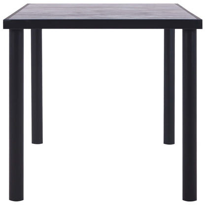 Mesa De Comedor De Mdf Negro Y Gris Hormigón 160x80x75 Cm_1