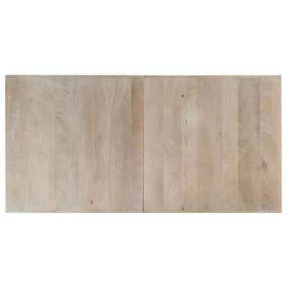 Mesa De Comedor Madera Maciza De Mango Blanqueada 140x70x75 Cm_4