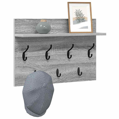 Perchero De Pared Con Estante Gris Sonoma 60 X 40 X 12 Cm_2