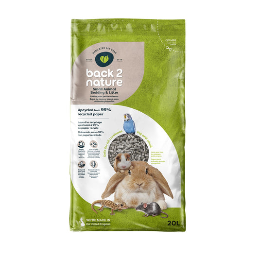 Lecho de papel reciclado Back 2 Nature 20 L Fibrecycle