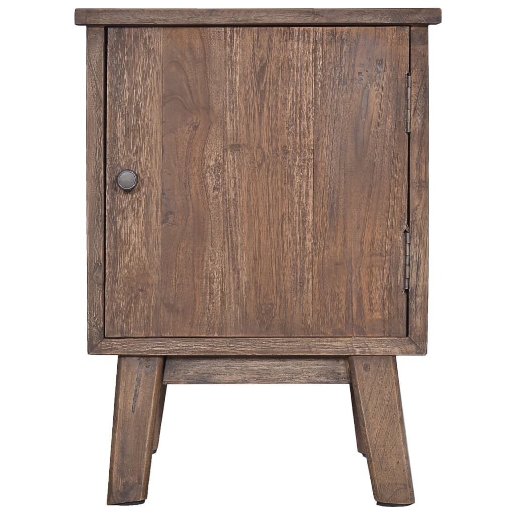Mesita De Noche De Madera Maciza De Teca 40x30x53 Cm_0