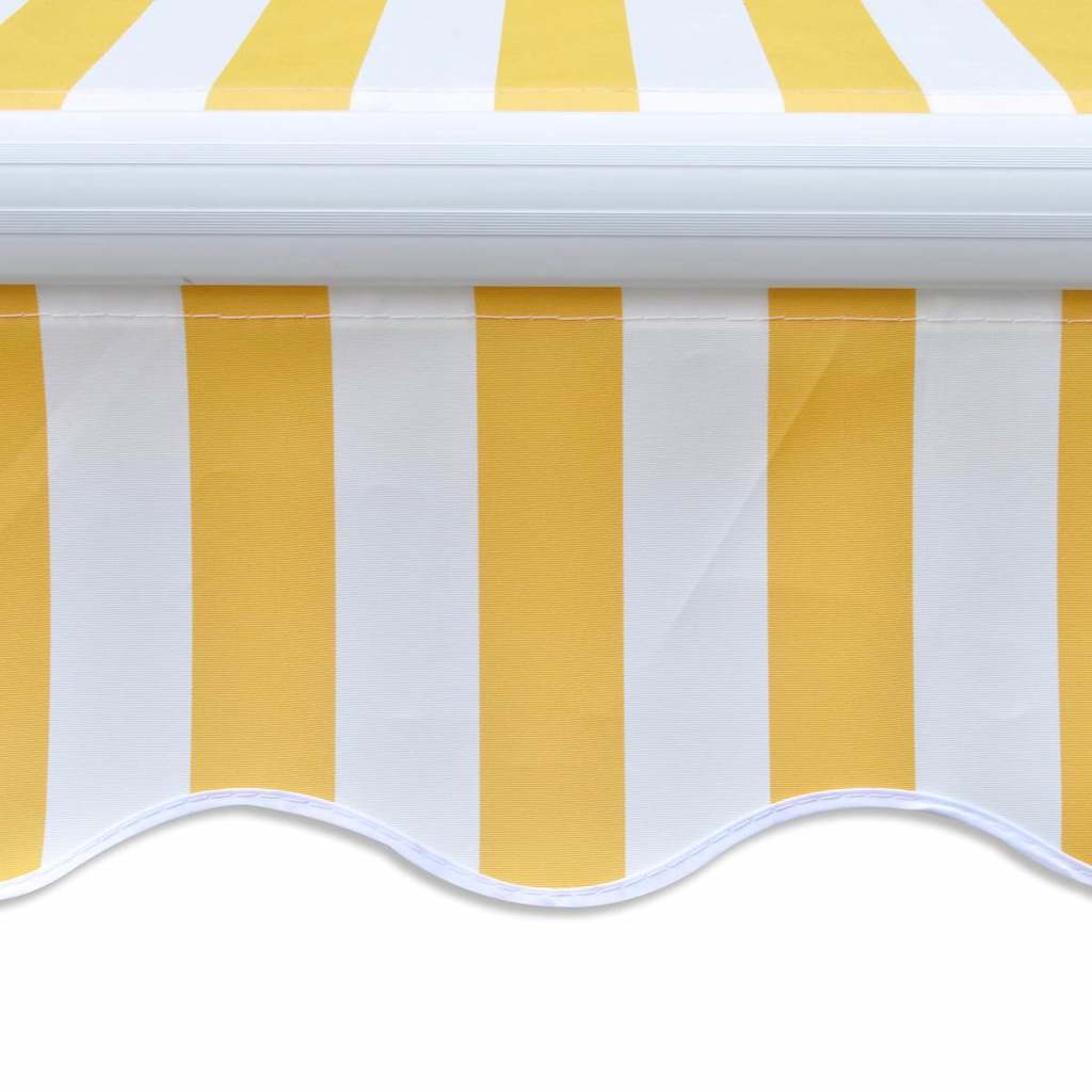 Toldo Plegable De Operación Manual 300 Cm Amarillo Y Blanco_3