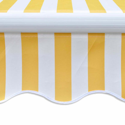 Toldo Plegable De Operación Manual 300 Cm Amarillo Y Blanco_3
